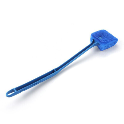 Aquarium Algaes Scraper Double-Side Sponge Brush Long-Green 2