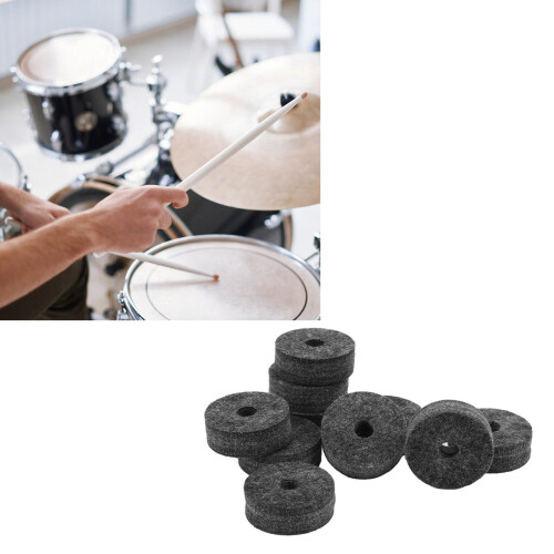 20pcs Gray Cymbal Felt Washers, 4cm Stand Replacement Pads