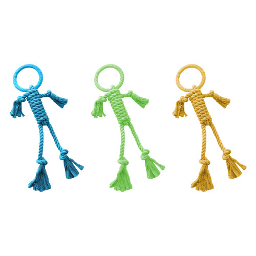 Interactive Puzzle Dog Rope 3 Colors for Small Medium-Yellow 1