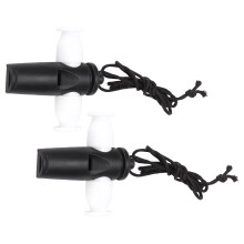 2Pcs Samba Whistle Instrument Set with Nylon Rope for Kids - ABS Design