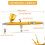 Aérographe buse de 0,3 mm gobelet de 6 ml kit doré 4