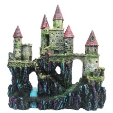 Aquarium Resin Castle Decoration Castle Hideouts Stone-	 RQ139A