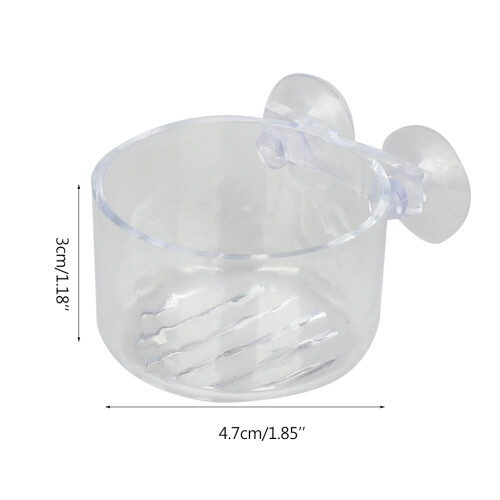 2pcs Aquarium Live Red Worm Feeder Clear Acrylic Feeding Cup 1