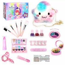 Set di trucchi per bambini, impermeabile e lavabile, con finitura naturale. Kit cosmetico per bambini con design antiscivolo e morbido al tatto,