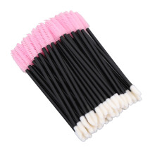 50 Stück Einweg-Rosenholz Wimpern- und Lippenpinsel Set, 11,7 cm, doppelseitig