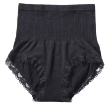 Naadloze slip met hoge taille voor dames, volledig bedekkend, ademend ondergoed met buikcorrectie en bloemenprint, lichtgewicht body shaper, zacht en