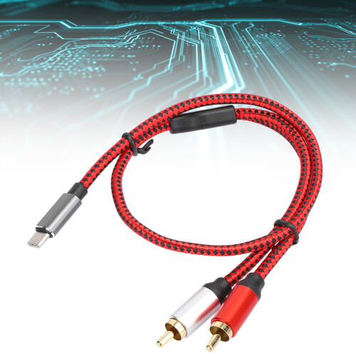 Καλώδιο ήχου USB C σε RCA με στερεοφωνική ποιότητα ήχου, ευρεία συμβατότητα για 2