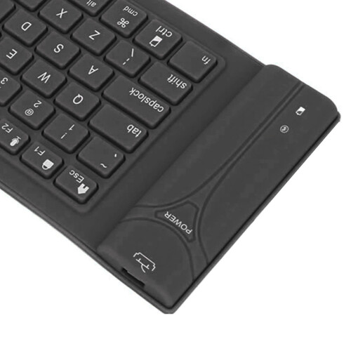 Foldable Silicone Keyboard 108 Keys Waterproof Bluetooth 3.0 Black 1