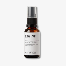 Sérum contour des yeux à l'acide hyaluronique bio Evolve Beauty - Décongestionne, illumine et hydrate le contour des yeux 30 ml