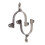 Stainless Steel Cowboy Spur with Leaf Pattern, 13.5cm Riding Boot Spurs 15