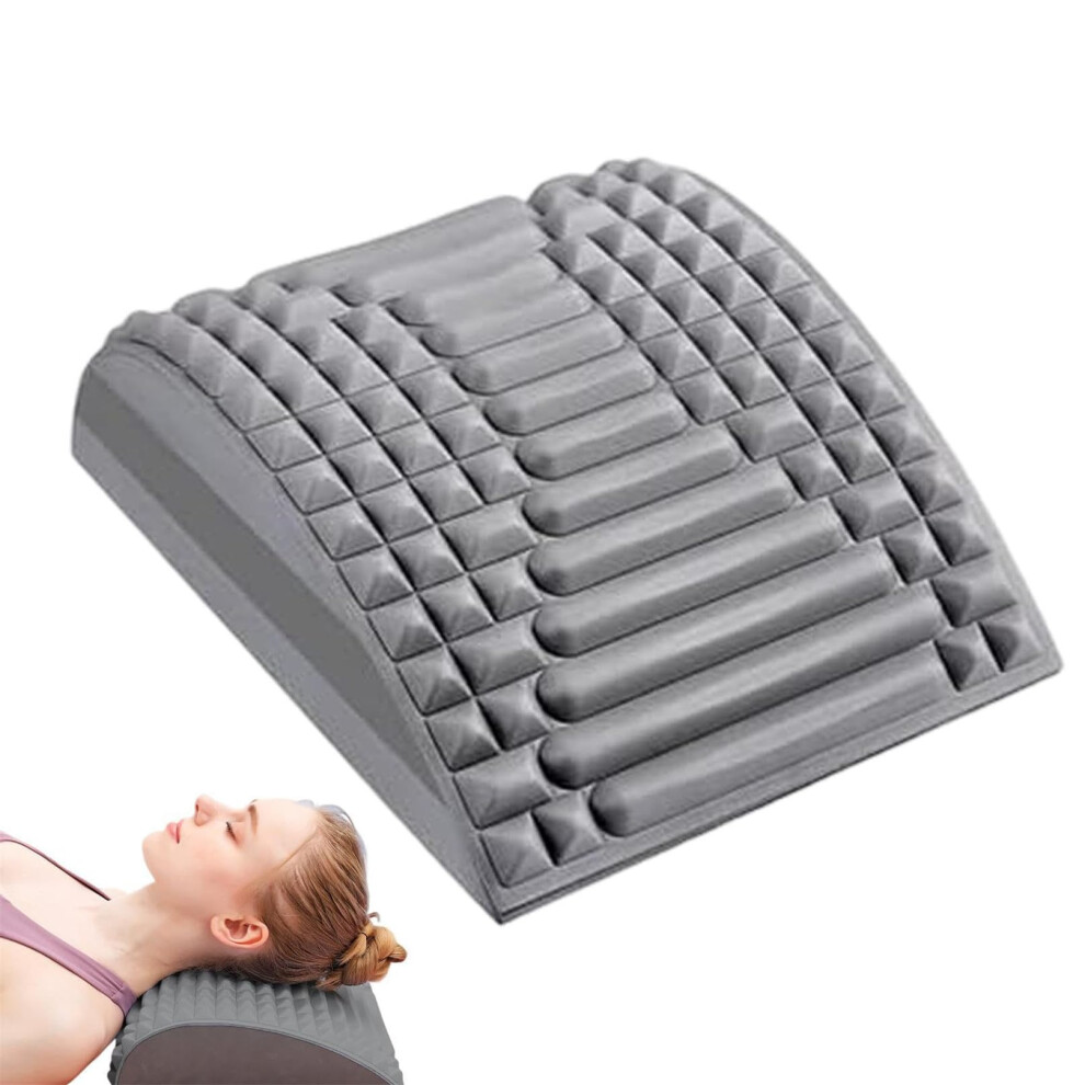 Grey Neck Back Stretcher For Lower Back Pain Relief, Cervical Traction