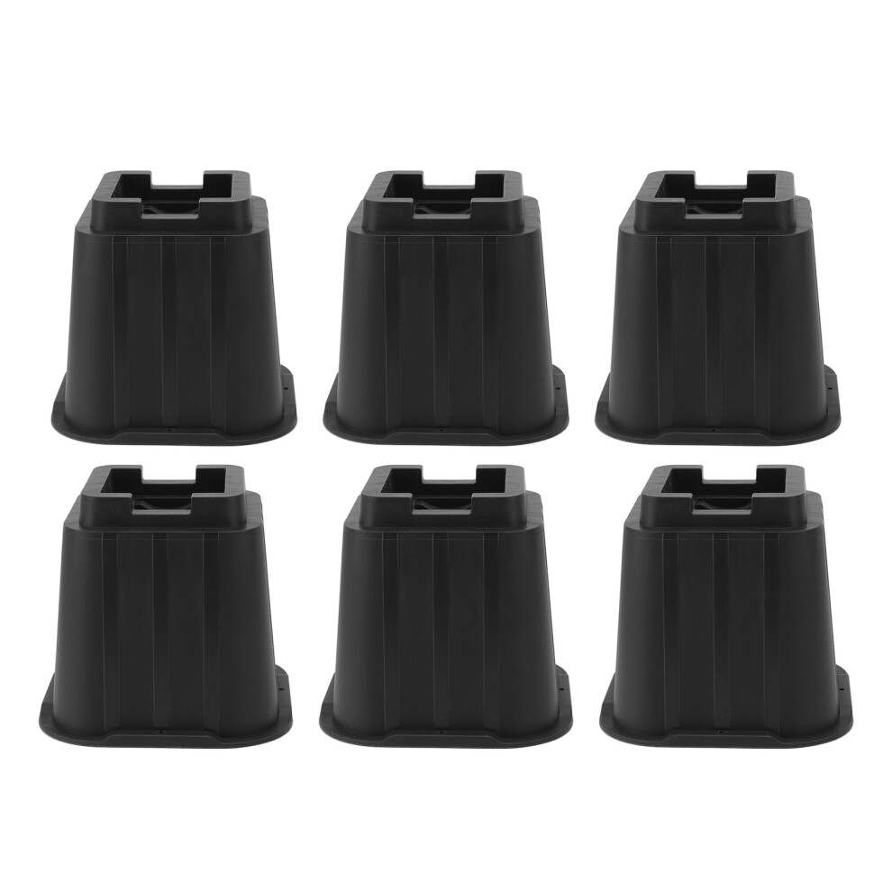 6Pcs Black Plastic Furniture Risers, 5-Inch Height, Extender 7901372468623