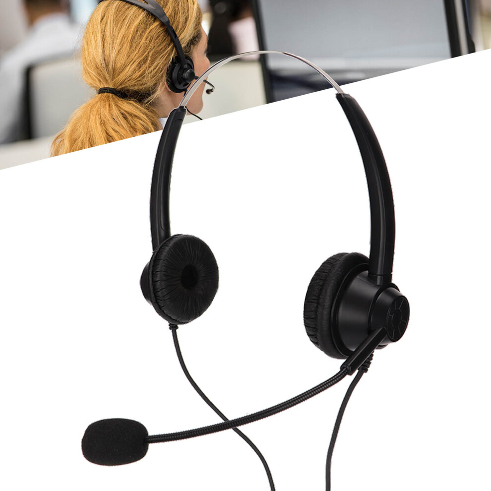 Binaural Headset H360drj Noise Canceling For Skype & Conferencing Black 9331376169611