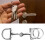 Silver Equestrian Horse Snaffle Bits Keychain DShaped Durable ZineAlloy 11