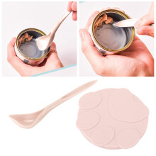 Haustierdosenverschluss mit Löffel, Silikon, rosa, Durchmesser 8,8 cm