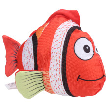 Jouet pour chat en peluche interactif poisson rouge 24x7x18 cm
