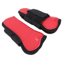 Horse Tendon Boots Fetlock Protectors PU Shell Red Front M, Durable Horse Riding Boots