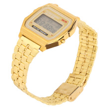Kinder Digitale Uhr Jungen Mädchen Edelstahl 32mm Geschenk Gold