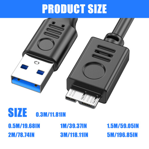 USB 3.0-Festplattenkabel, USB 3.0 A-auf-B-Kabel, 5 Gbit/s-3m 1