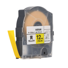 Heavy Duty Yellow 12mm x 16m PET Label Tape for MAX LM 550A Shell Included