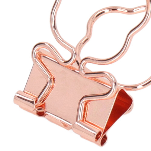 15 Stück kleine roségoldene Binderclips, Eisen 2