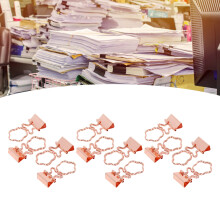 15 Stück Roségold Metall-Ordnerklammern, Starker Halt, Für Büro & Schule