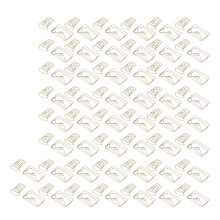 100Pcs Gold Metal Planner Clips, Silicone Coated, Office/Home/School