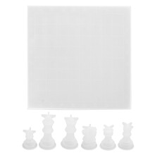 Moule en résine 3D pour pièces d'échecs. Matériau en silicone organique de haute qualité pour des créations DIY amusantes. Moule en résine