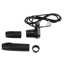 Electric Bicycle Half Right Hand Twist Throttle with LCD Display and Key Lock, Durable Structure for Universal Fit on Ebikes Scooters and Motorcycles