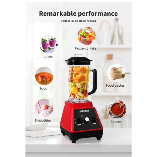 Spector 2L Commercial High-Power Blender Red 1