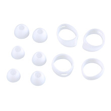 1 ensemble d'embouts auriculaires en Silicone, embouts-Blanc