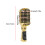 Microphone Vocal dynamique Vintage, aspect métallique-Argent 2