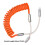 Datenkabel mit Metallfeder, dehnbares-Orangeweiß TypeC 4