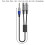 Câble de sortie Standard 6.35mm(6.5mm) à-5m Double tête mâle 3
