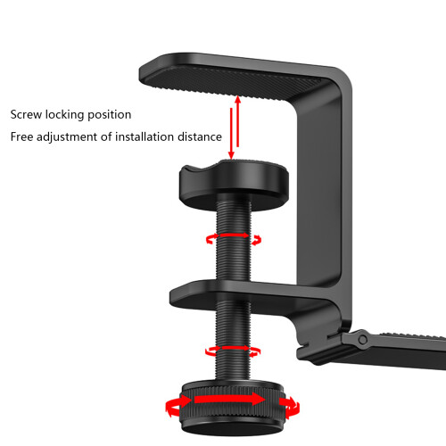 Support de casque pliable en aluminium, support de casque-Noir 2