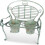AH Vintage Wrought Iron Bench Planter w/ 2 Pots 1