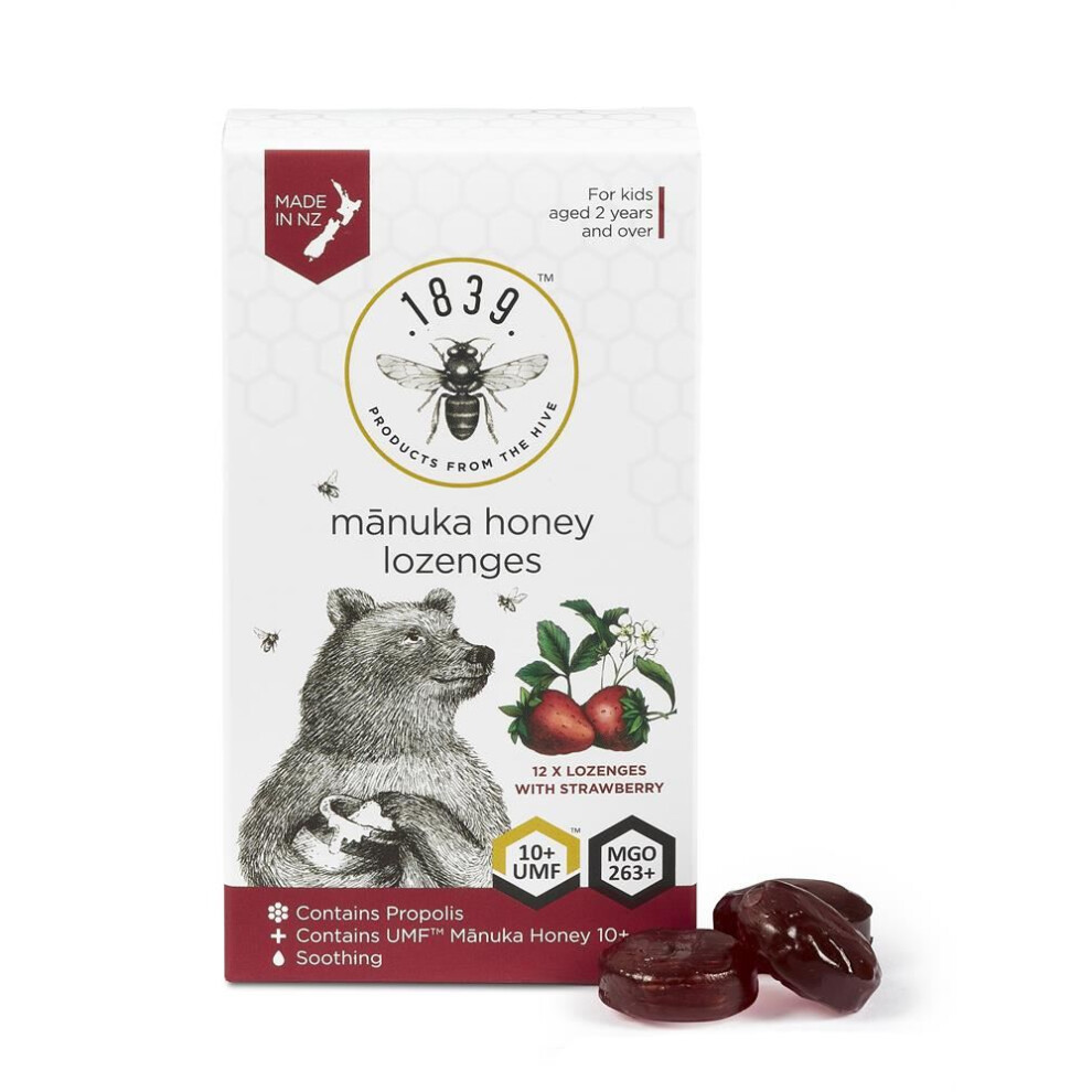 1839 Umf 10+ Strawberry Lozenges With Manuka Honey