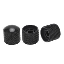3Pcs Metal &amp; ABS Guitar Control Knobs Volume Tone Replacement Black 1.8cm