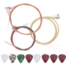 3er-Set Akustikgitarrensaiten, Stahl, Ersatz, 8