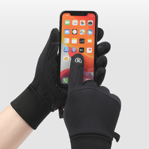 Winter warm gloves, touch screen enabled, windproof / waterproof 1 pair Black XL 1