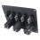 Netzschalterfeld – 5 Schalter, Voltmeter, 2 USB-Steckdosen Black+Green 4
