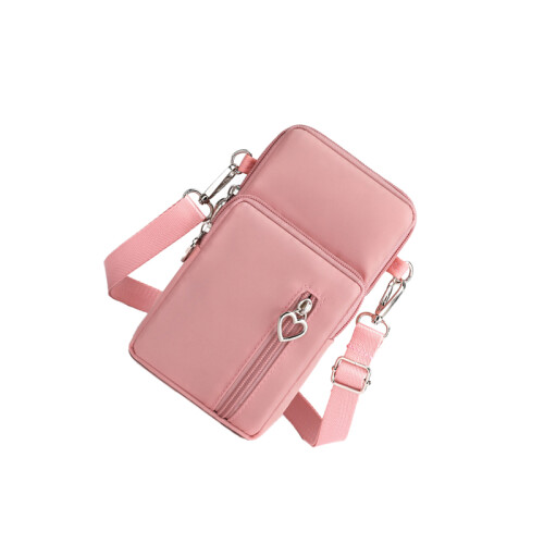 Schultergurttasche für Handygröße M Pink 2