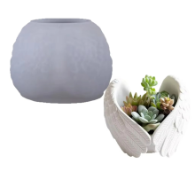 DIY Epoxy Angel Wings Angelwings Gypsum Handmade Mould Scented Candle Cup Vase Silicone Mold Cup