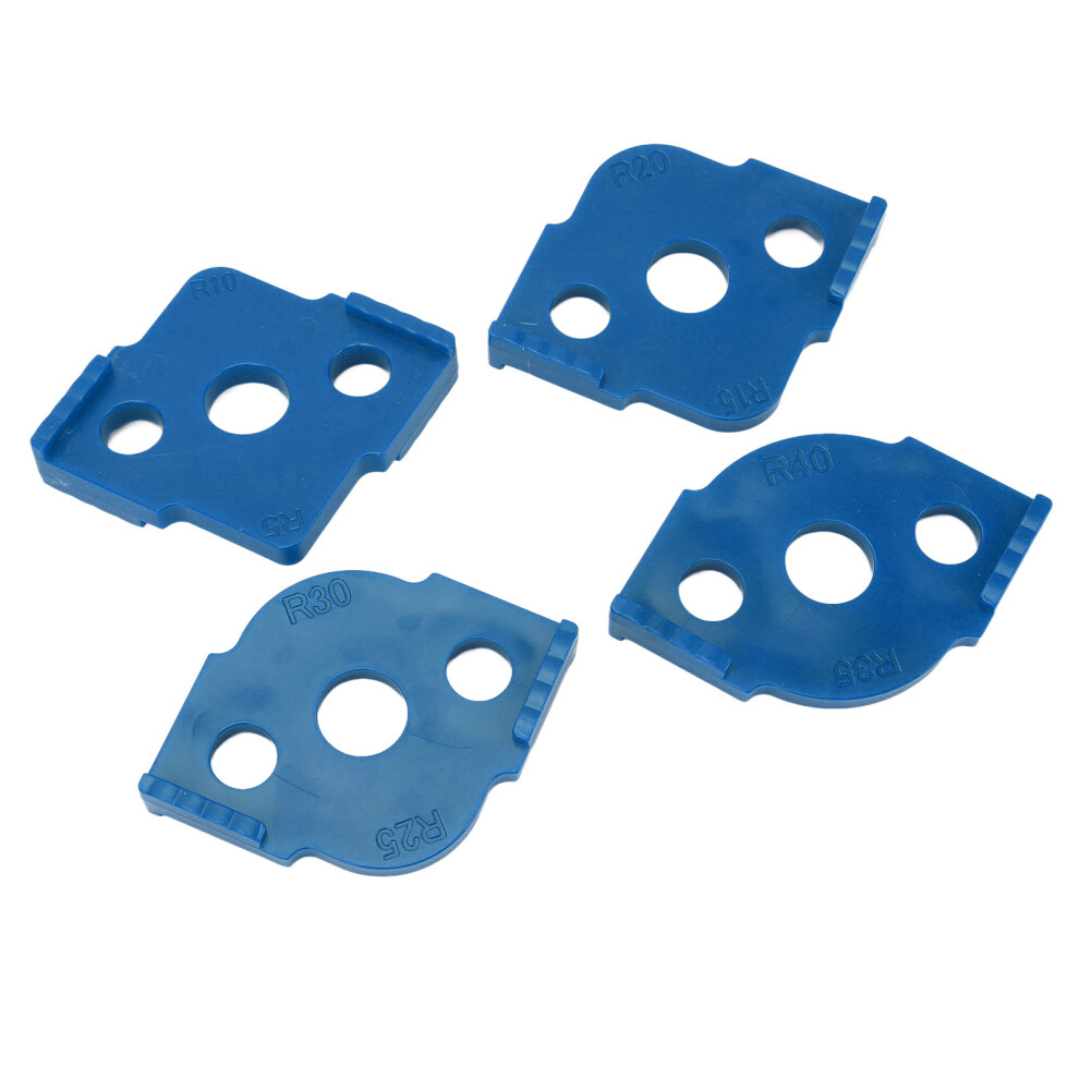 4Pcs R Corner Templates Abs Round Angle Jig For Woodworking Blue 8721376245704
