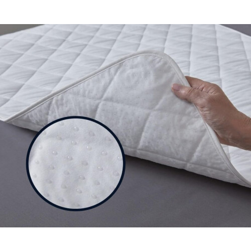 DWD Single White Non-Slip Bed Protector Waterproof 2