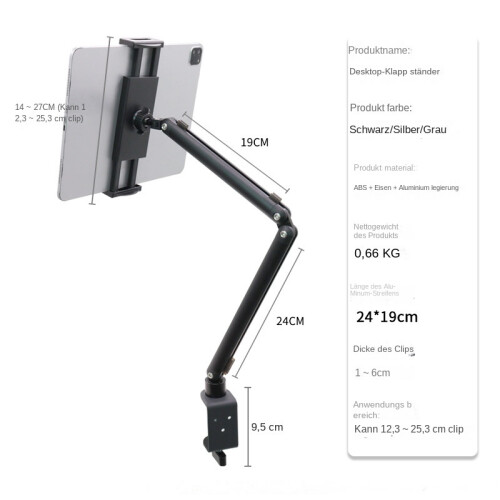 2-Falt-Ausleger Desktop-Tablet-Ständer