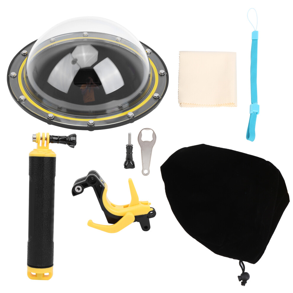 Underwater Dome Lens For Gopro Hero 13 12 11 10 9 Waterproof Housing Case With Floating Handle & Trigger, Built-In Switchable Filter 10X Cl Black/Red 9463374078937