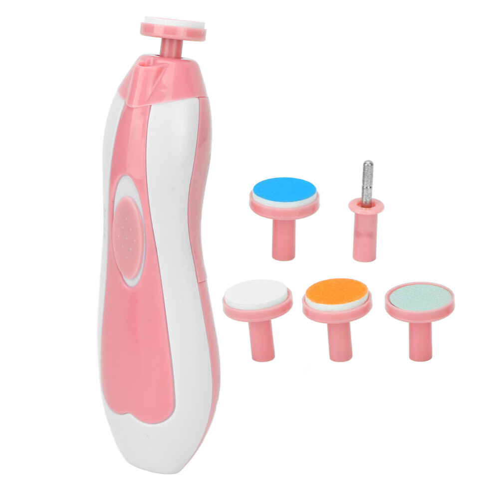 Baby Electric Nail Grinder Pink, Low Noise, Portable Manicure Tool
