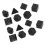14PCS Black Plastic Polyhedral Dice Set for Board & Puzzle Games 1