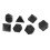 14PCS Black Plastic Polyhedral Dice Set for Board & Puzzle Games 2